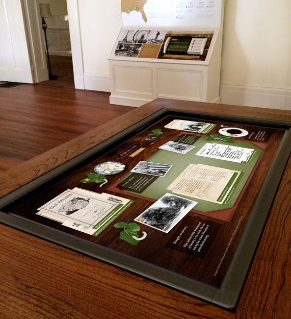 Interactive touchtable exhibit