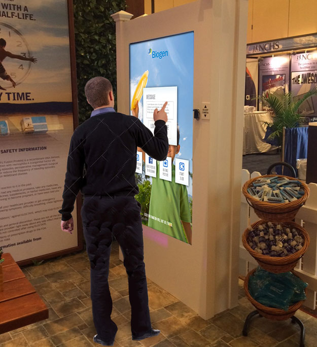 tradeshow monitor exhibit